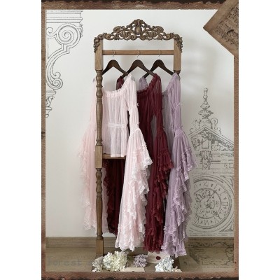 Forest Song Chloris Longer Bell Sleeve Blouse(Pre-Order/6 Colours/Full Payment Without Shipping)